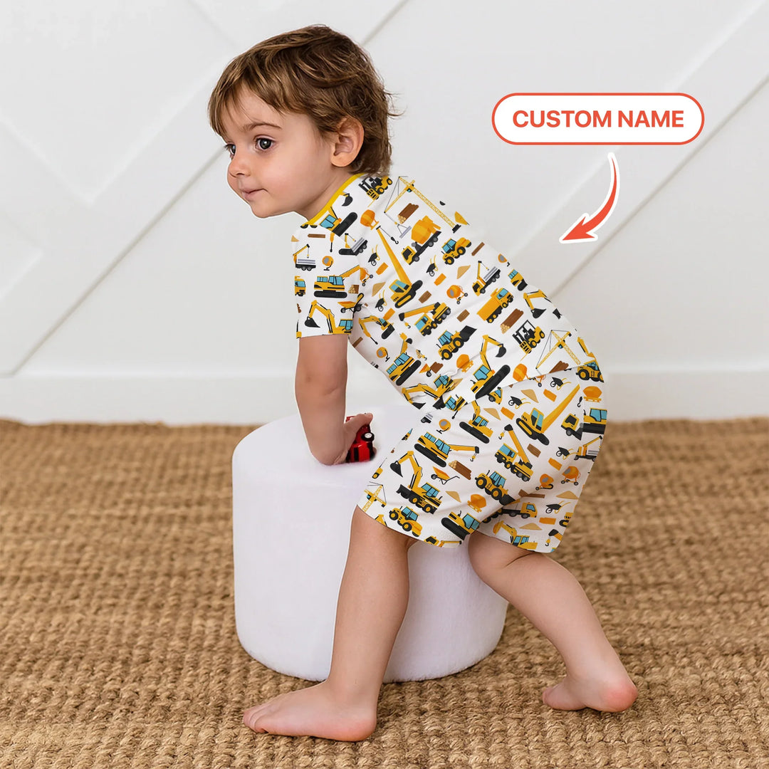 Zweiteiliges Pyjama-Set mit kurzen Ärmeln und Shorts im Sommer-Design