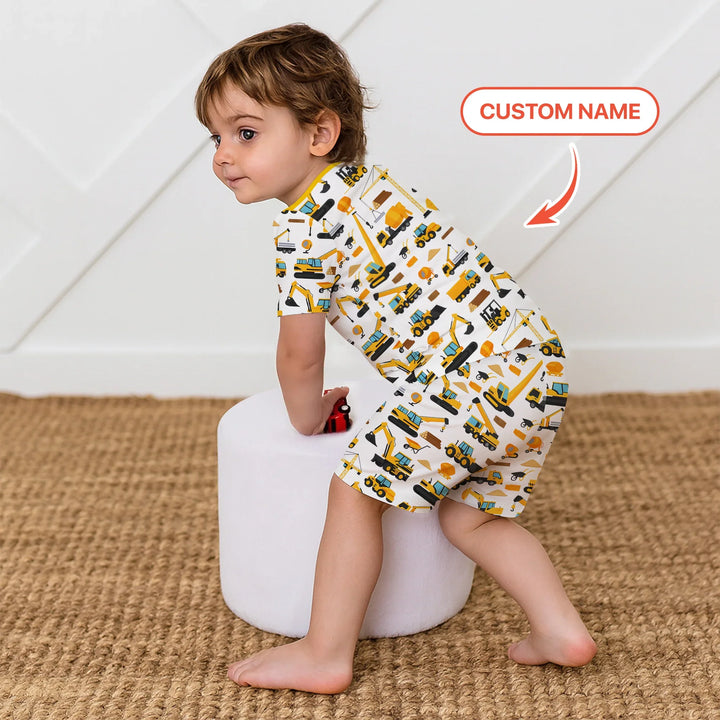 Zweiteiliges Pyjama-Set mit kurzen Ärmeln und Shorts im Sommer-Design