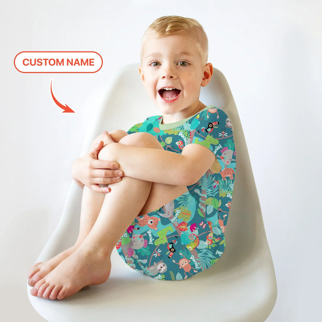 Zweiteiliges Pyjama-Set mit kurzen Ärmeln und Shorts im Sommer-Design