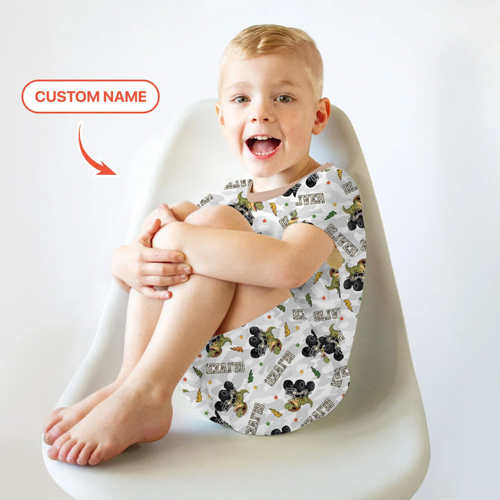 Zweiteiliges Pyjama-Set mit kurzen Ärmeln und Shorts im Sommer-Design