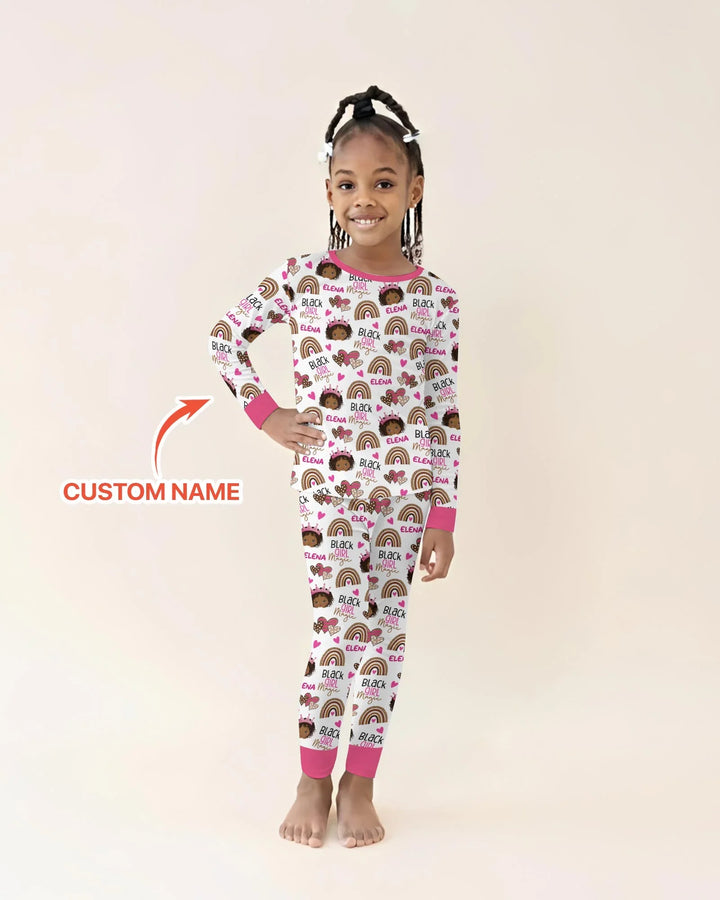 Zweiteiliges Langarm-Pyjama-Set mit Sommerfrüchten