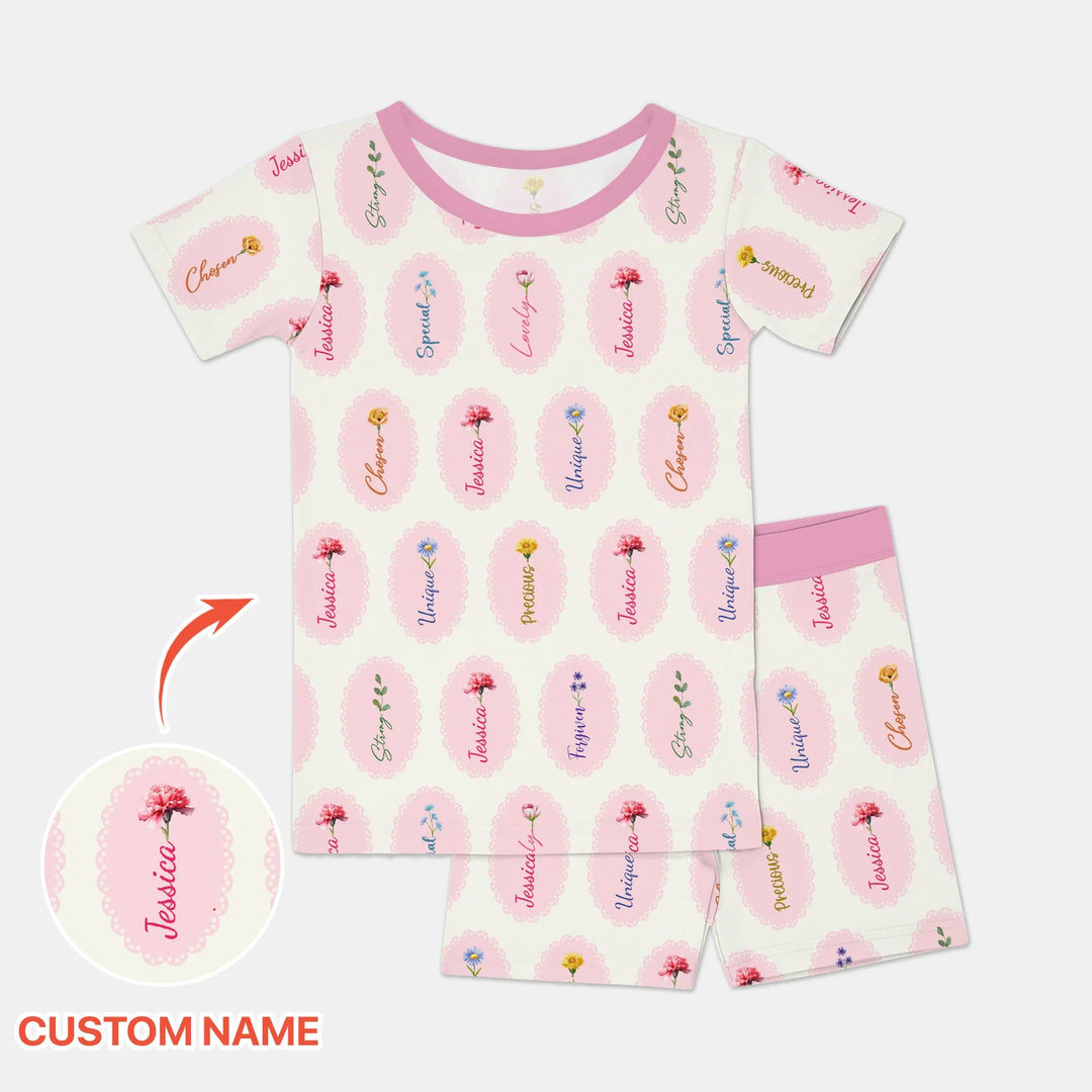 Zweiteiliges Pyjama-Set mit kurzen Ärmeln und Shorts im Sommer-Design