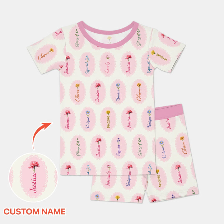 Zweiteiliges Pyjama-Set mit kurzen Ärmeln und Shorts im Sommer-Design