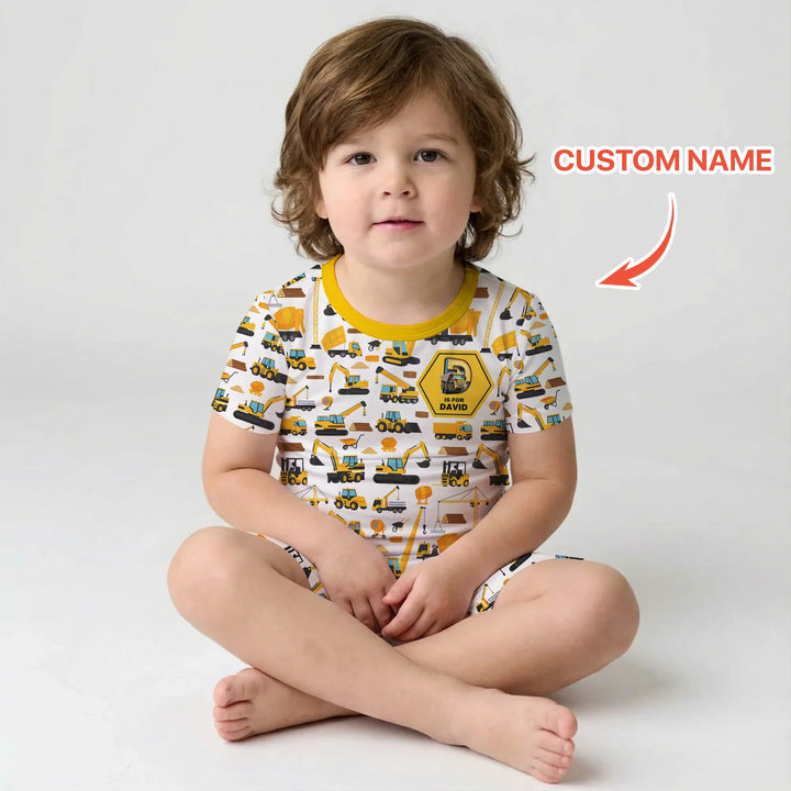 Zweiteiliges Pyjama-Set mit kurzen Ärmeln und Shorts im Sommer-Design
