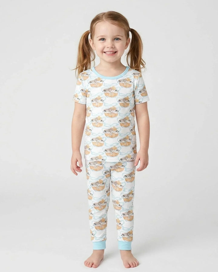 Noah's Ark Bamboo Two Piece Short Sleeve Pajama Set