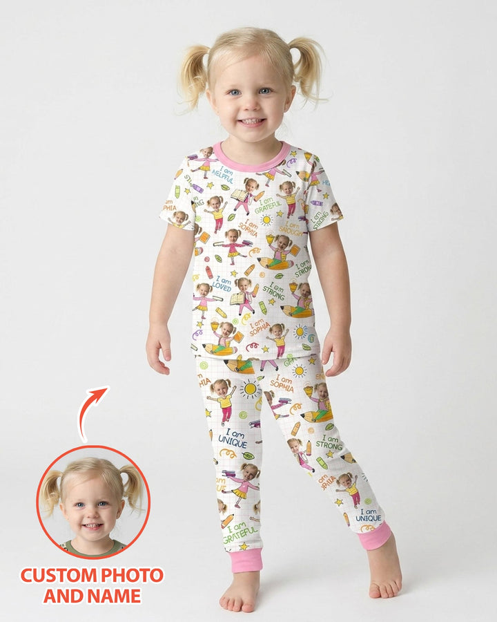 Zweiteiliges, kurzärmliges Pyjama-Set mit Marienkäfern