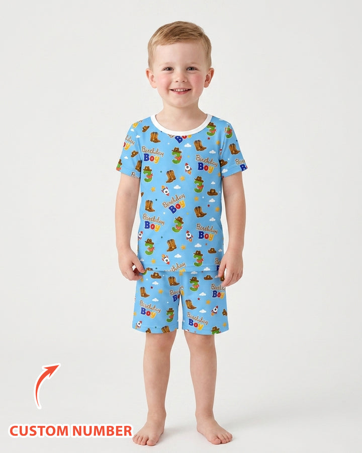 Schlafanzug-Set zweiteilig, kurze Ärmel, kurze Hose, Bambus