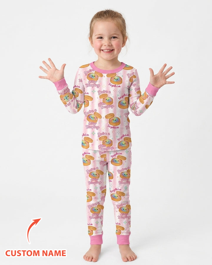 Personalized You're Glitter Dumpling Bamboo Two Piece Long Sleeve Pajama Set