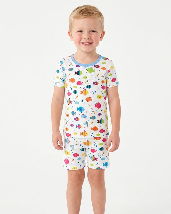Schlafanzug-Set zweiteilig, kurze Ärmel, kurze Hose, Bambus