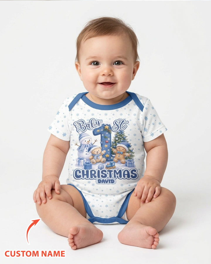 Snow Baby Christmas Bamboo Bodysuit