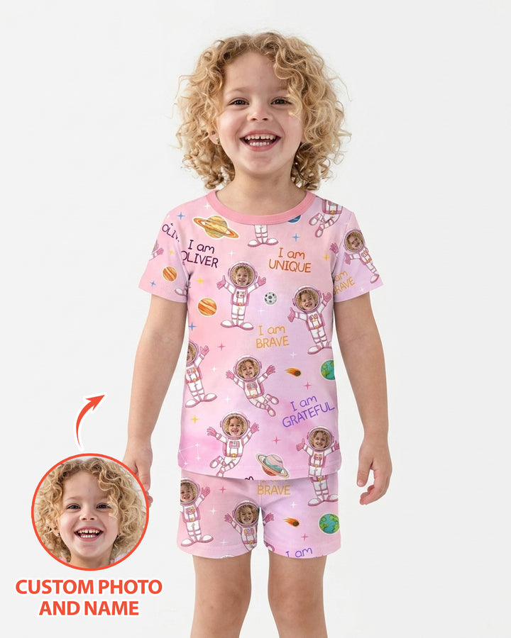 Zweiteiliges, kurzärmliges Pyjama-Set mit Marienkäfern