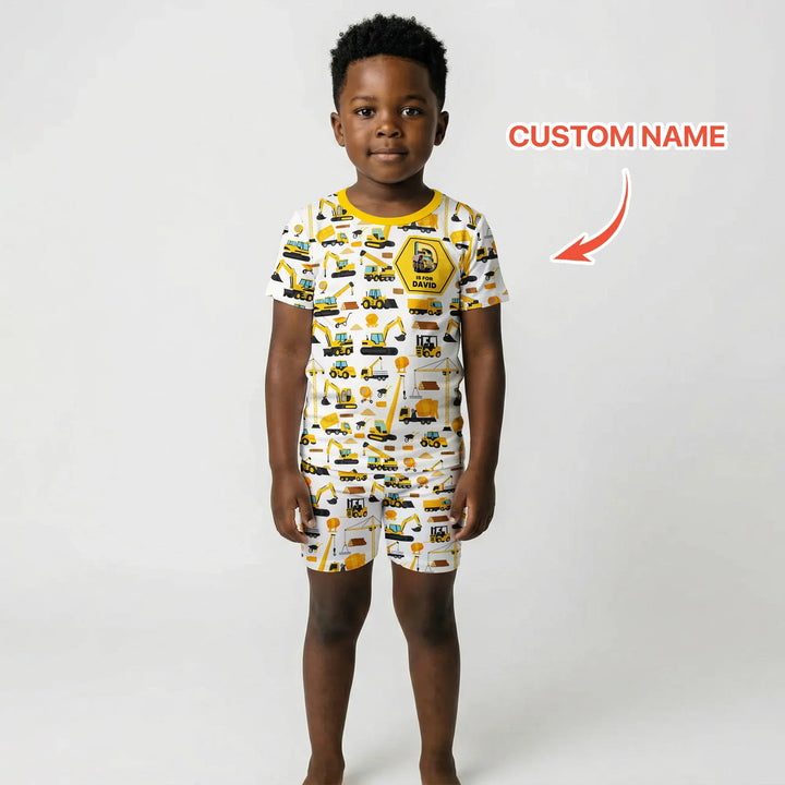 Zweiteiliges Pyjama-Set mit kurzen Ärmeln und Shorts im Sommer-Design