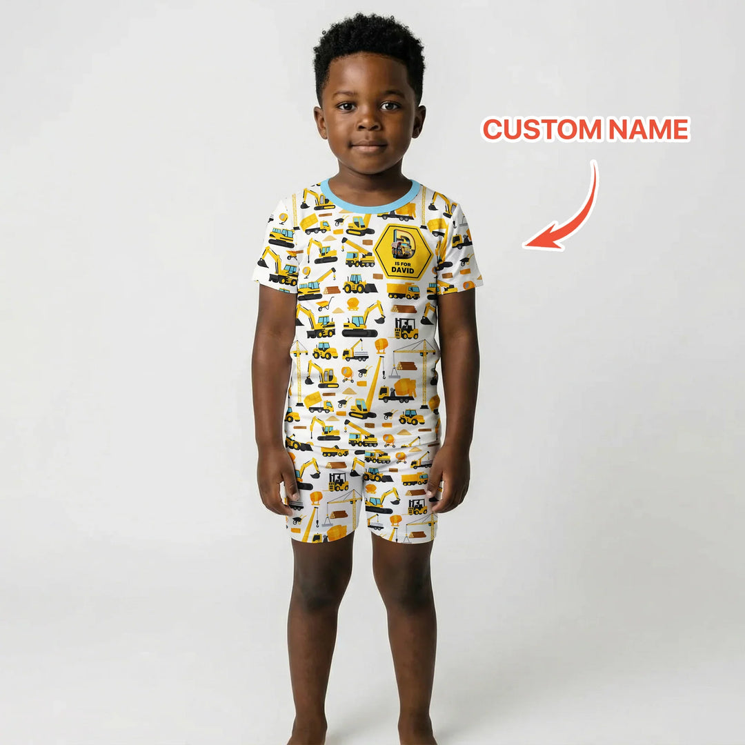 Zweiteiliges Pyjama-Set mit kurzen Ärmeln und Shorts im Sommer-Design