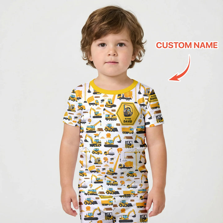 Zweiteiliges Pyjama-Set mit kurzen Ärmeln und Shorts im Sommer-Design
