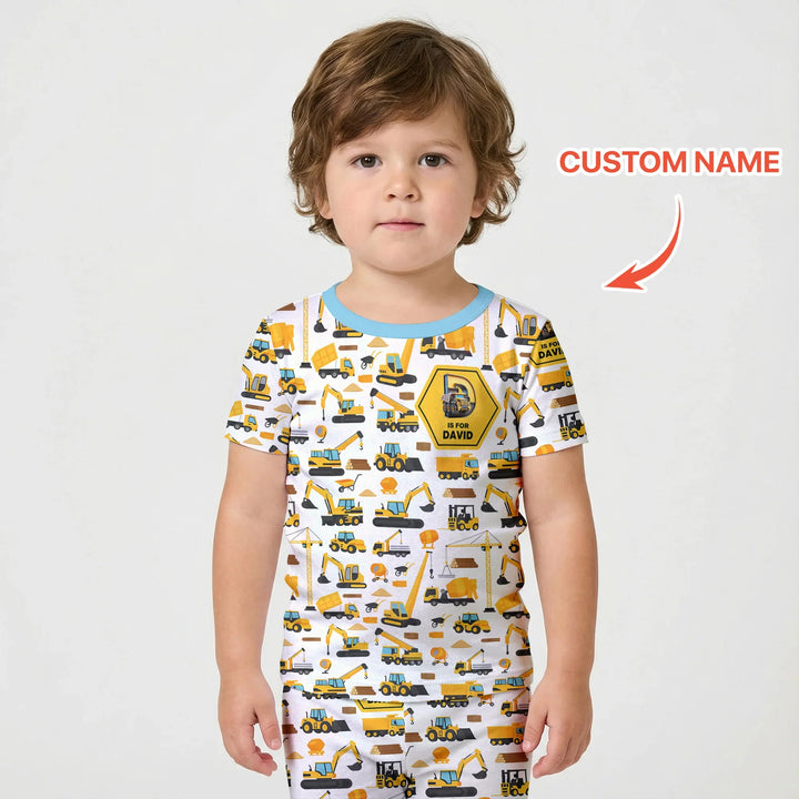 Zweiteiliges Pyjama-Set mit kurzen Ärmeln und Shorts im Sommer-Design