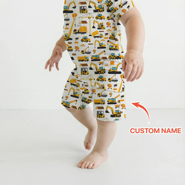 Zweiteiliges Pyjama-Set mit kurzen Ärmeln und Shorts im Sommer-Design