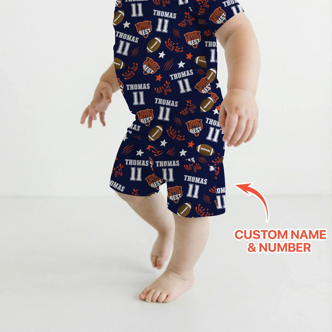 Zweiteiliges Pyjama-Set mit kurzen Ärmeln und Shorts im Sommer-Design