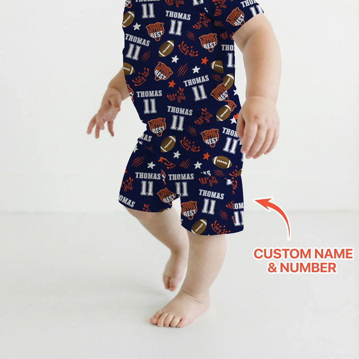 Zweiteiliges Pyjama-Set mit kurzen Ärmeln und Shorts im Sommer-Design