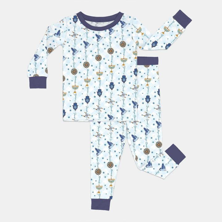 Zweiteiliges Langarm-Pyjama-Set mit Sommerfrüchten