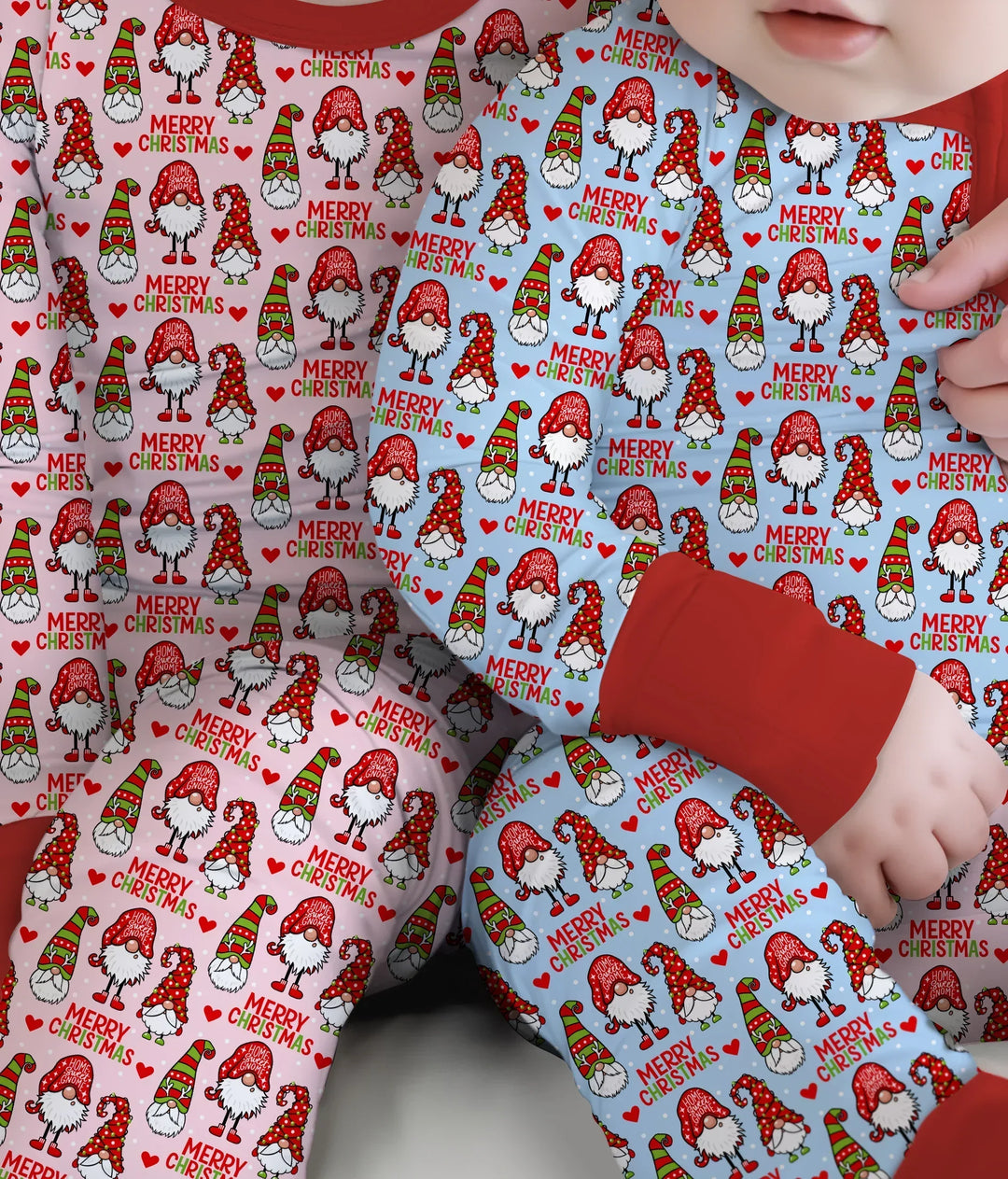 Gnomie Christmas Bamboo Two Piece Long Sleeve Pajama Set
