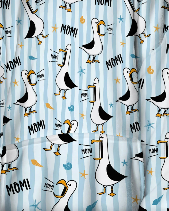 Möwen-Mama Mama MAMA Tragbarer Bambus-Deckenpullover