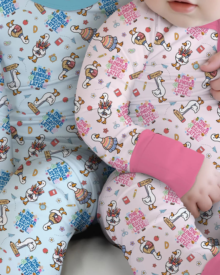 Zweiteiliges Langarm-Pyjama-Set mit Sommerfrüchten