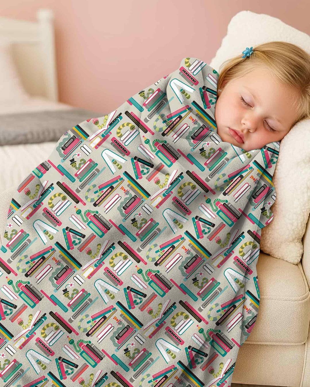 Bookworm Adventures Bamboo Blanket