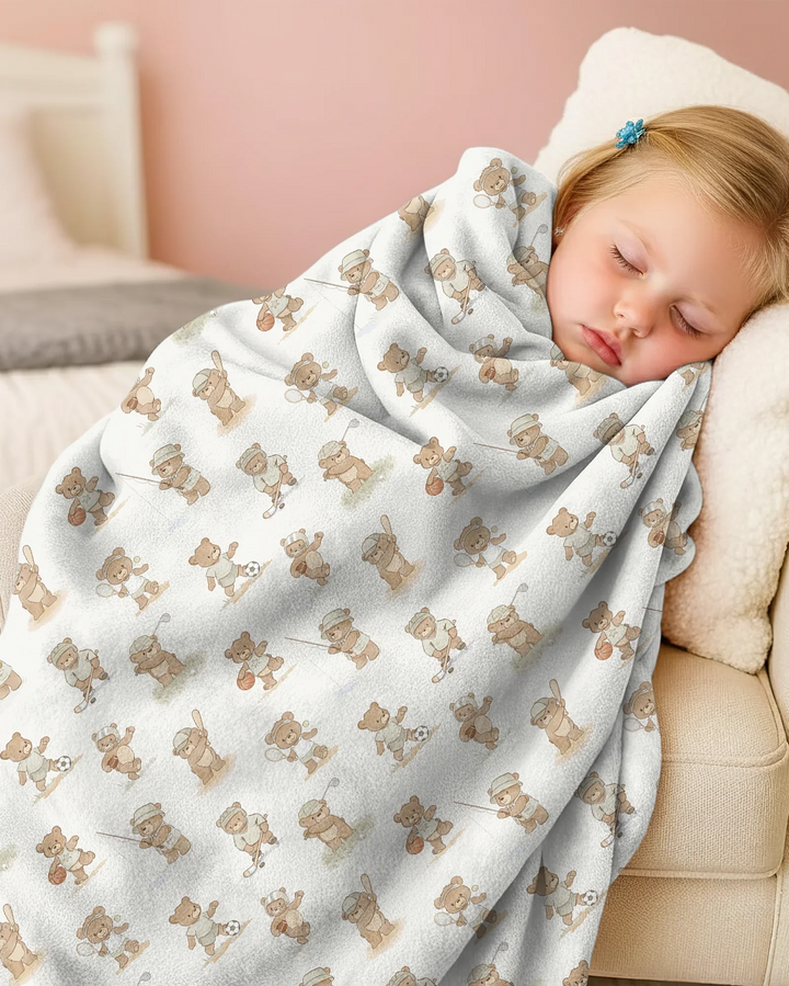 Teddy Team Spirit Bamboo Blanket