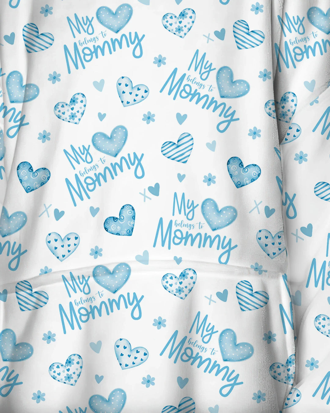 Mein Herz gehört Mama tragbarer Bambus-Decken-Hoodie