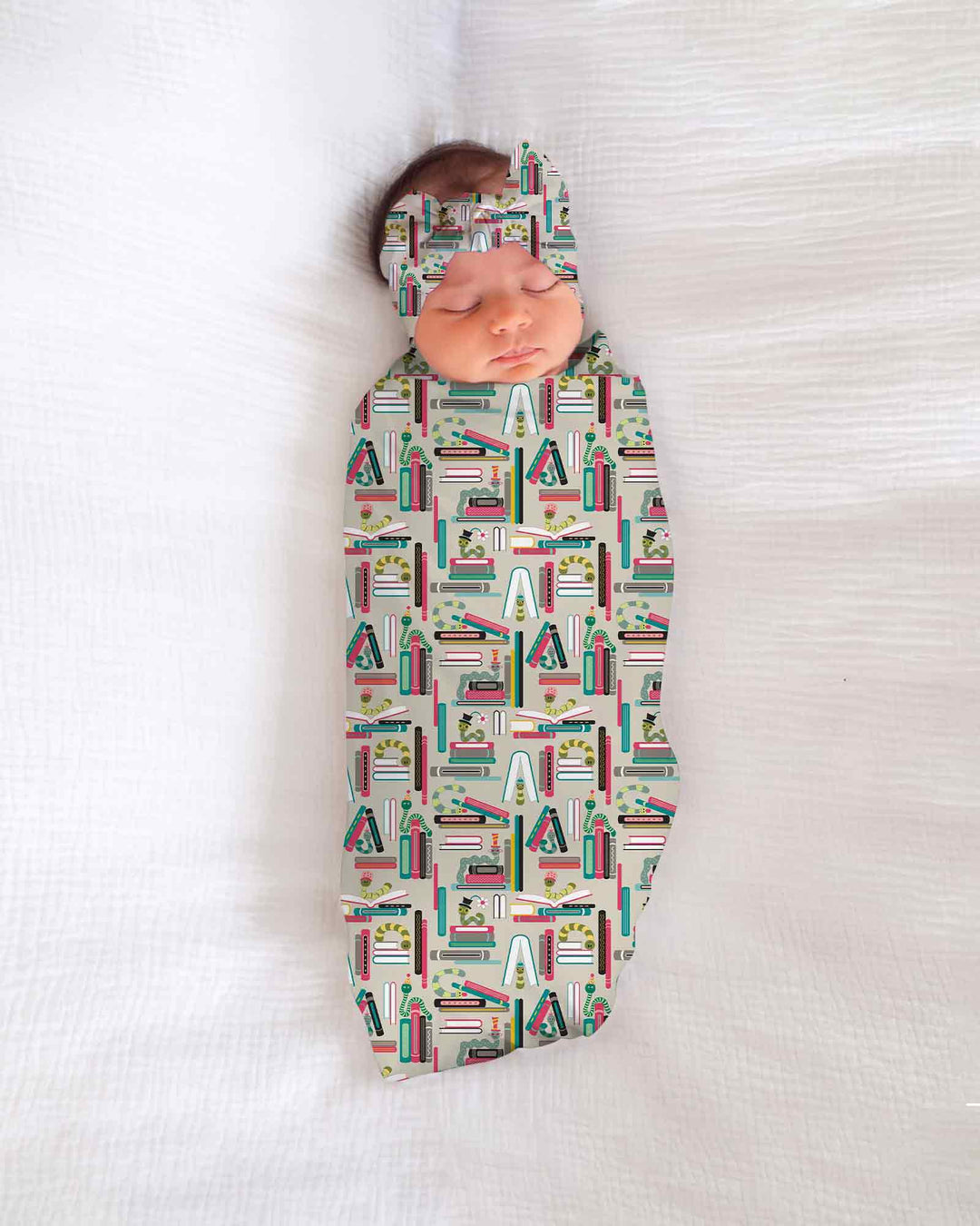 Bookworm Adventures swaddle blanket