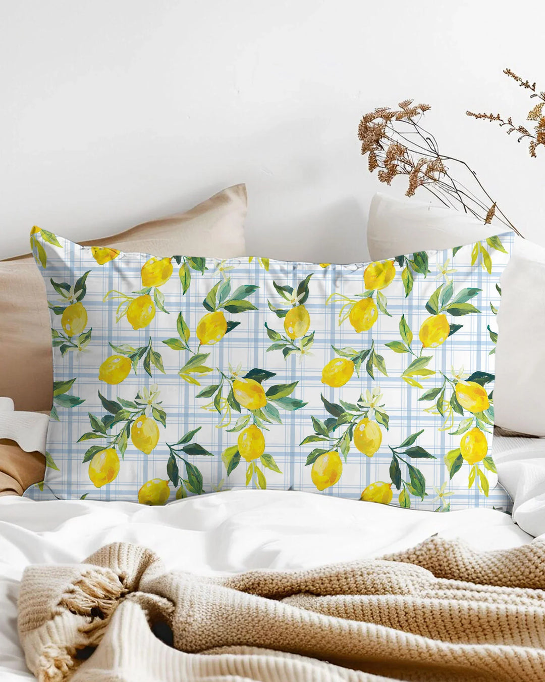 Mediterranean Lemons Family Matching Bamboo Pillow Case