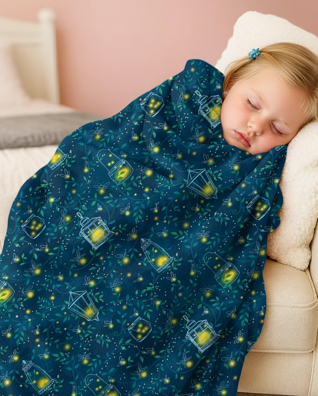 Firefly Lantern Night Bamboo Blanket