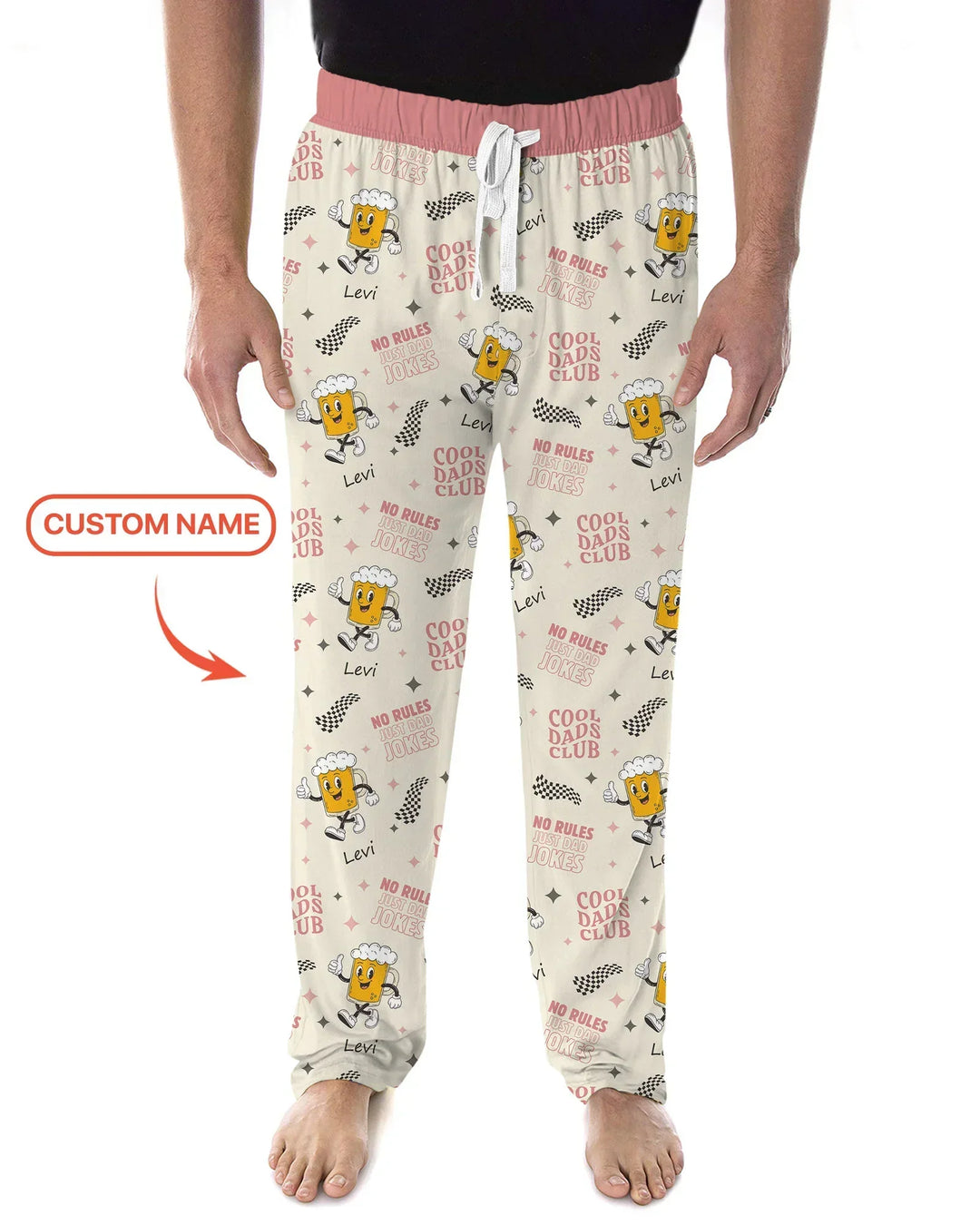 Custom Name Cool Club Daddy & Me Matching Bamboo Men's Pajama Set