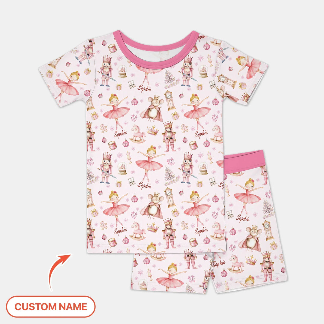 Zweiteiliges Pyjama-Set mit kurzen Ärmeln und Shorts im Sommer-Design