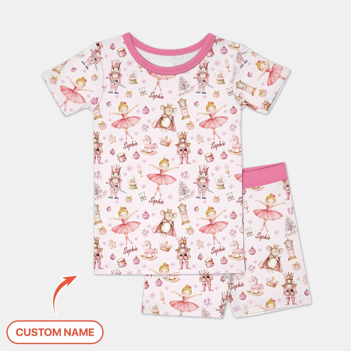 Zweiteiliges Pyjama-Set mit kurzen Ärmeln und Shorts im Sommer-Design