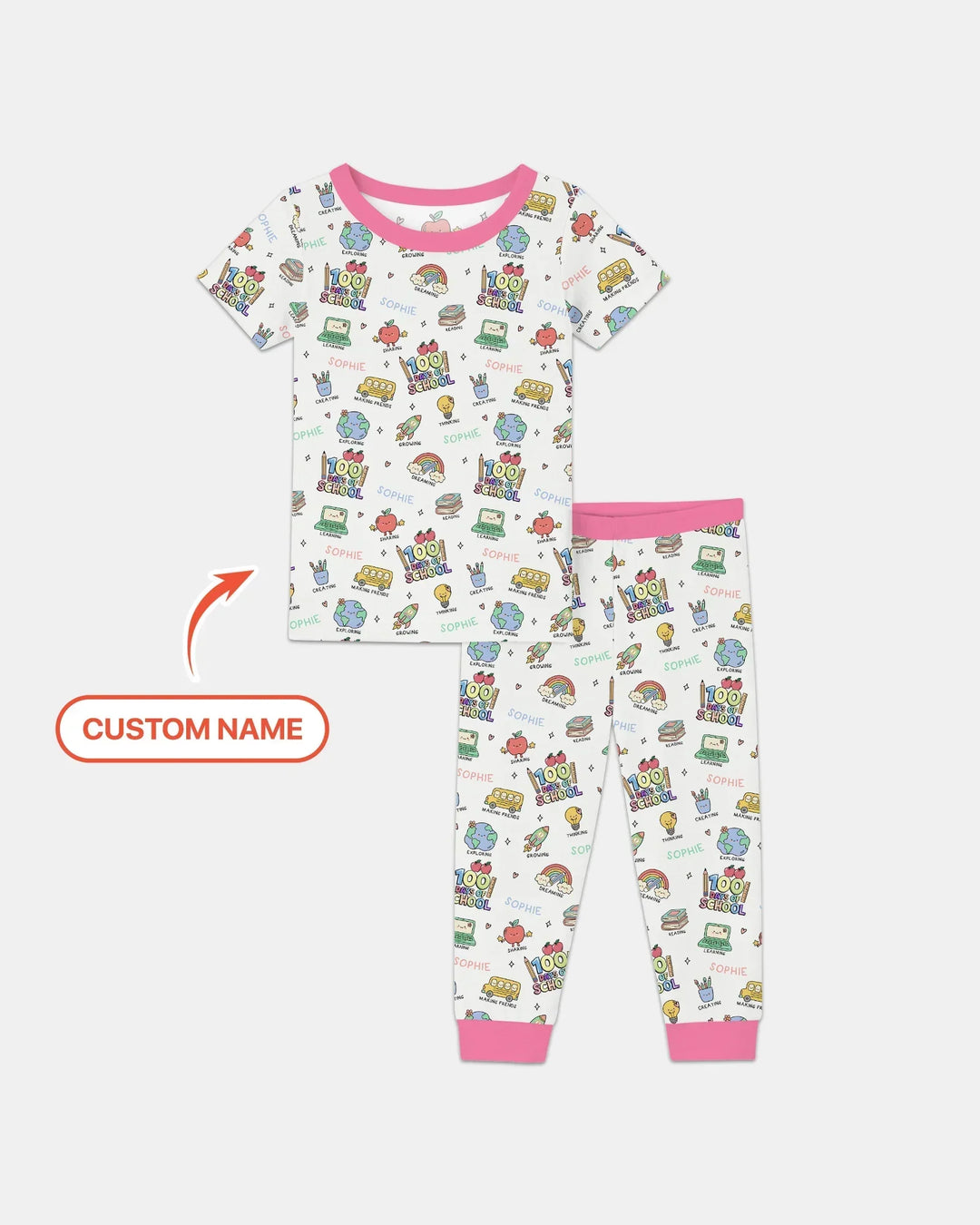 Zweiteiliges, kurzärmliges Pyjama-Set mit Marienkäfern