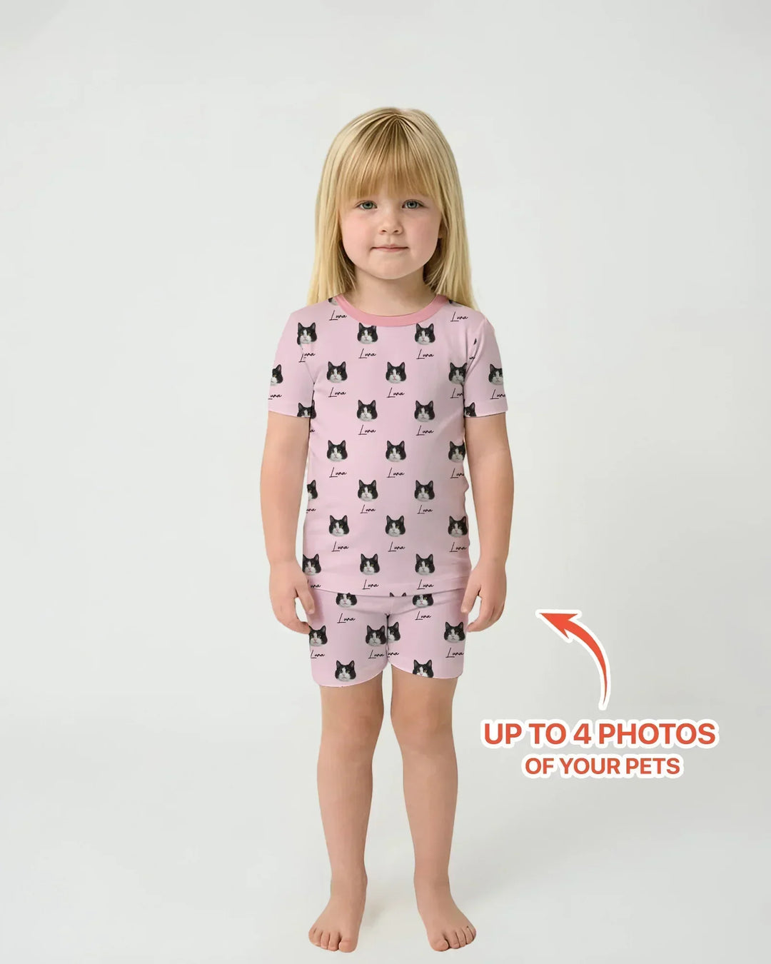 Zweiteiliges Pyjama-Set mit kurzen Ärmeln und Shorts im Sommer-Design