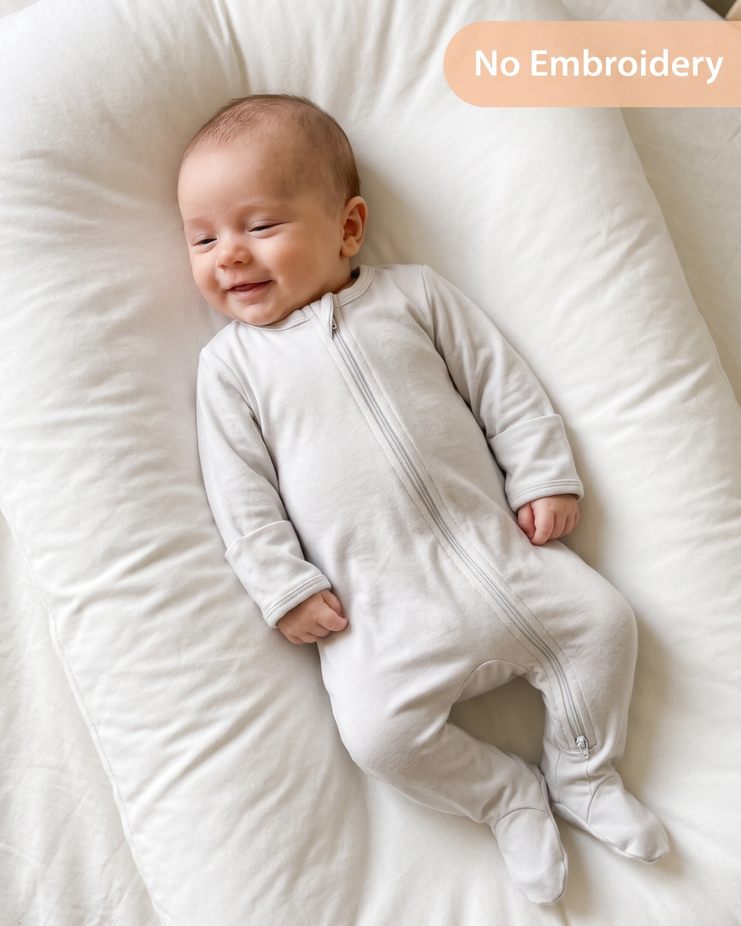 Gerippte Babykleidung mit individuellem Foto - Weich &amp; Skizzenhaft