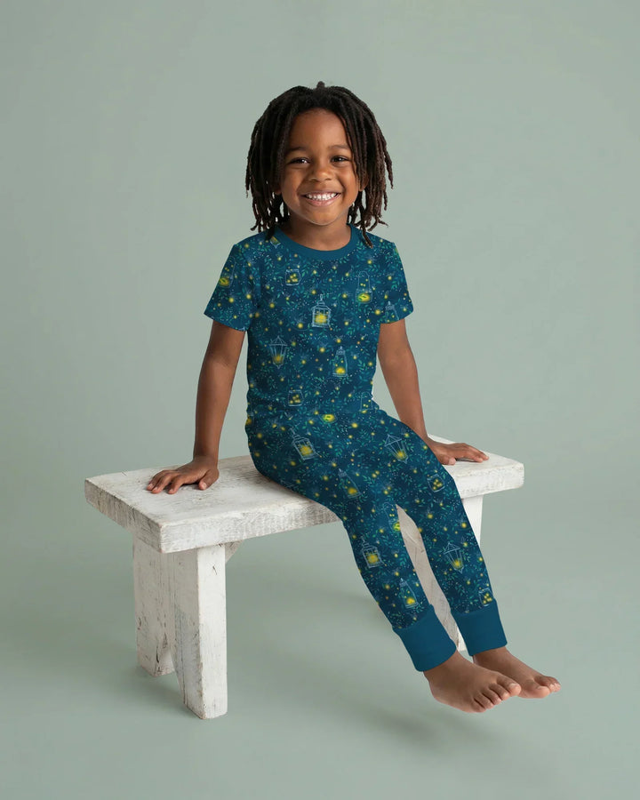Zweiteiliges, kurzärmliges Pyjama-Set mit Marienkäfern