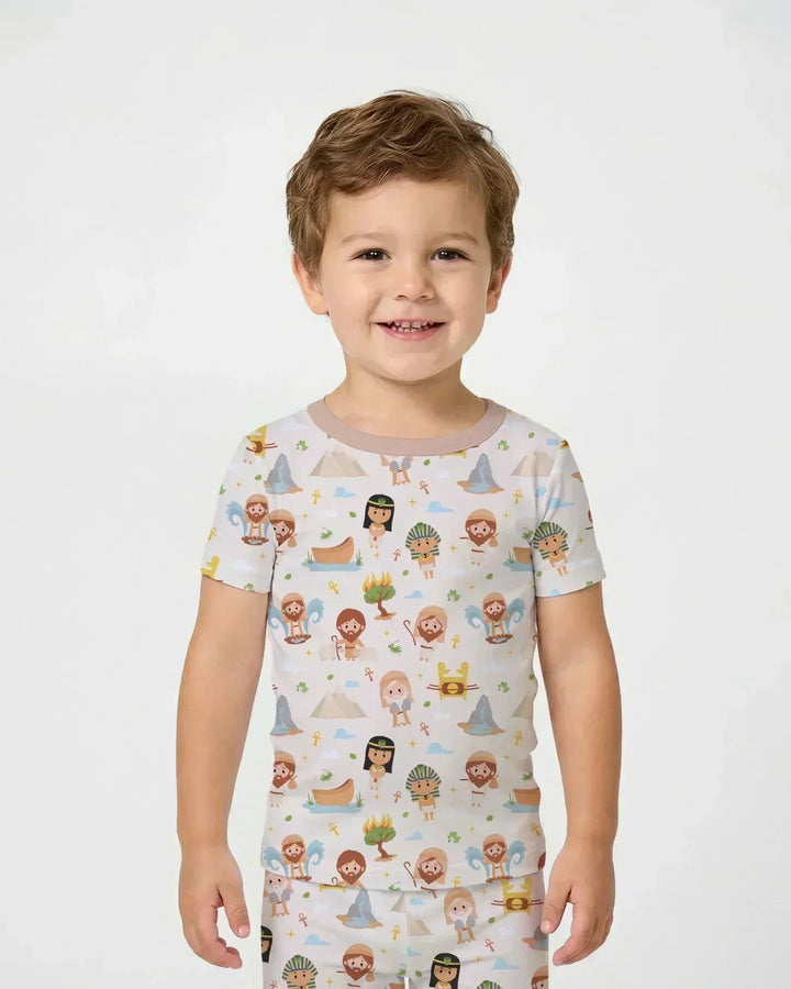 Zweiteiliges, kurzärmliges Pyjama-Set mit Marienkäfern