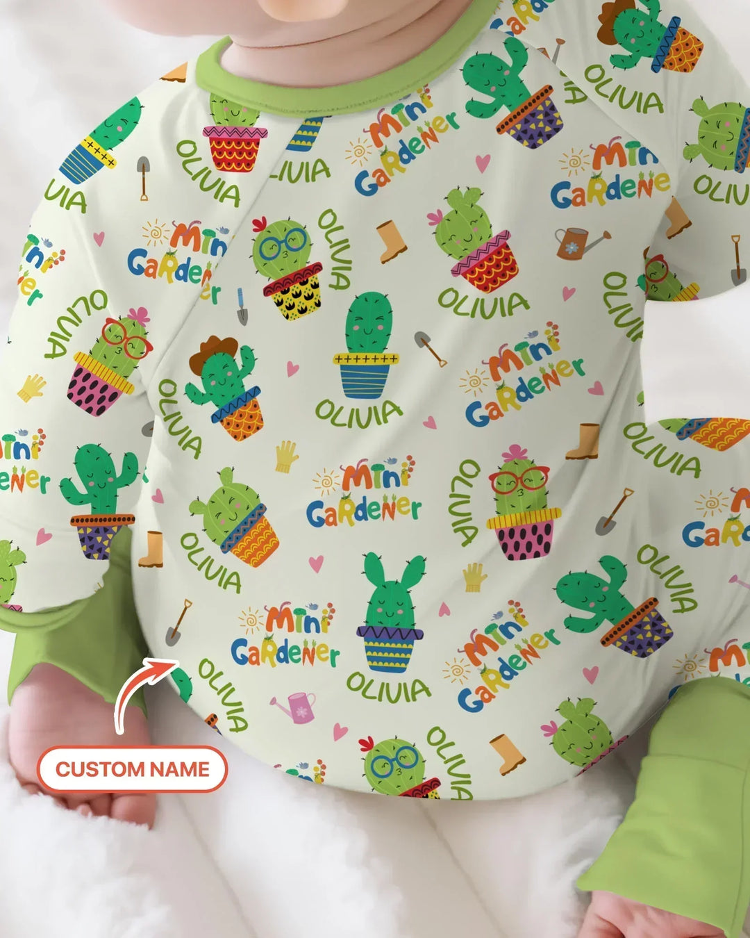 Custom Name Mini Gardener Bamboo Convertible Zippy