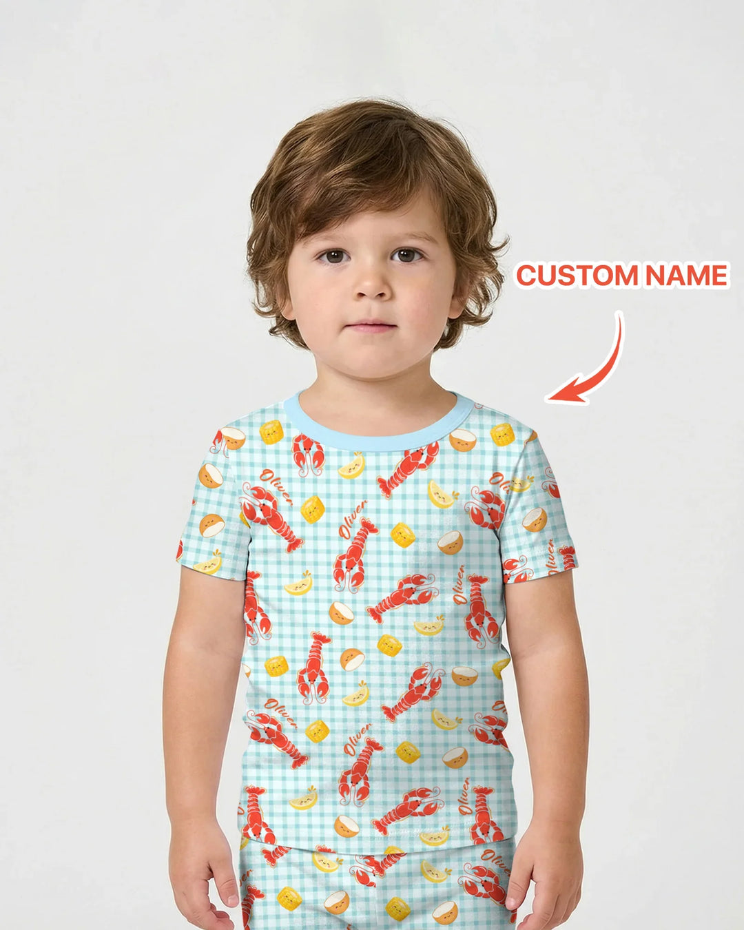 Zweiteiliges Pyjama-Set mit kurzen Ärmeln und Shorts im Sommer-Design