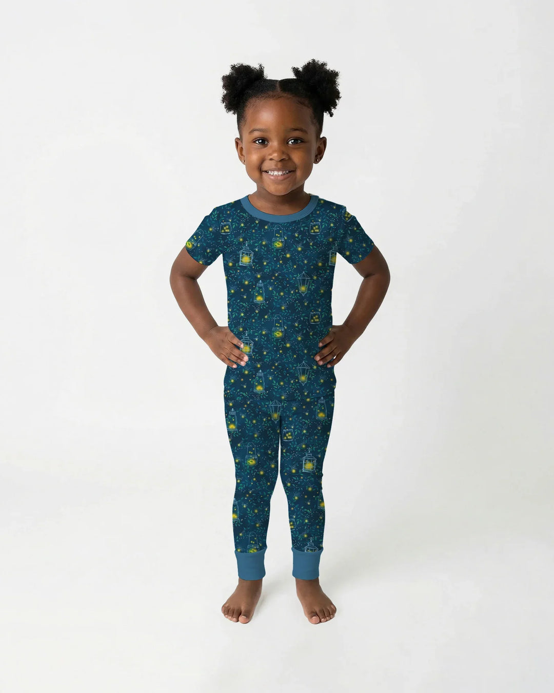 Zweiteiliges, kurzärmliges Pyjama-Set mit Marienkäfern