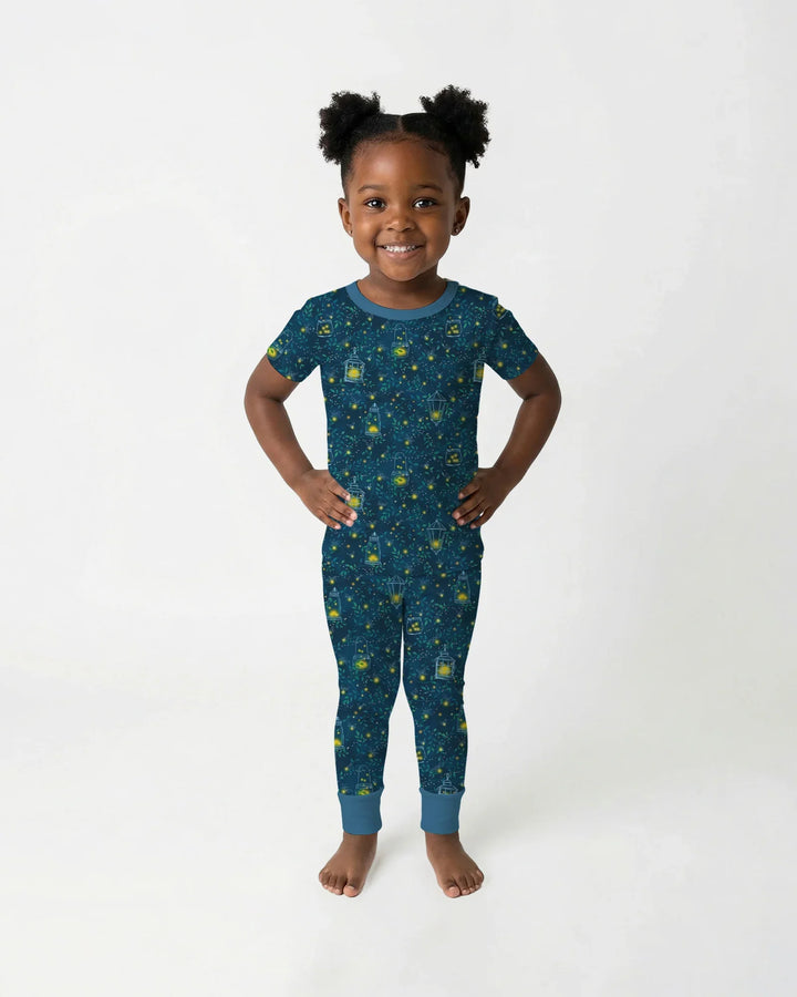 Zweiteiliges, kurzärmliges Pyjama-Set mit Marienkäfern