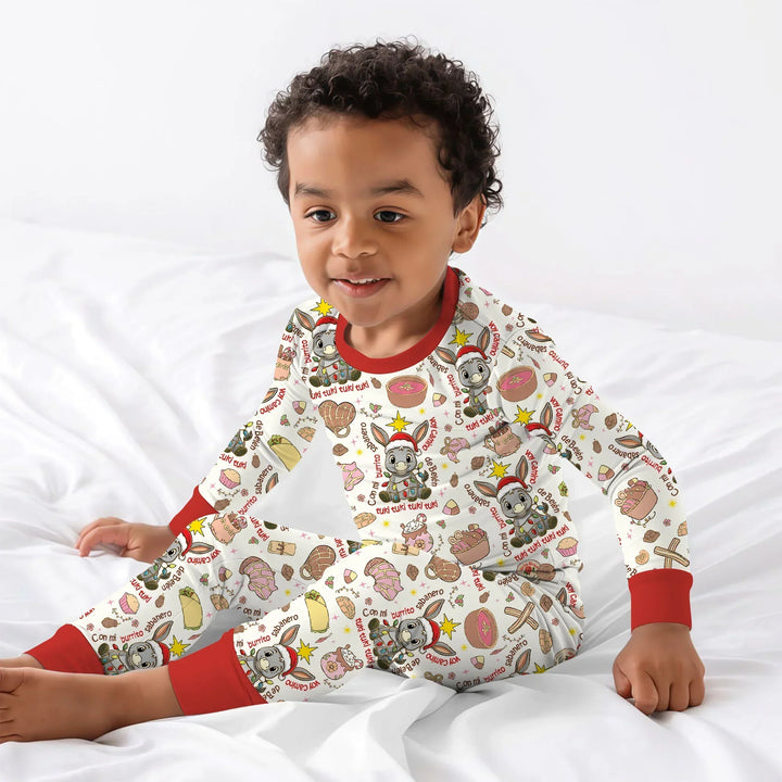 Feliz Navidad Two Piece Long Sleeve Pajama Set , Feliz Navidad Two Piece Long Sleeve Pajama Set - 12-18M