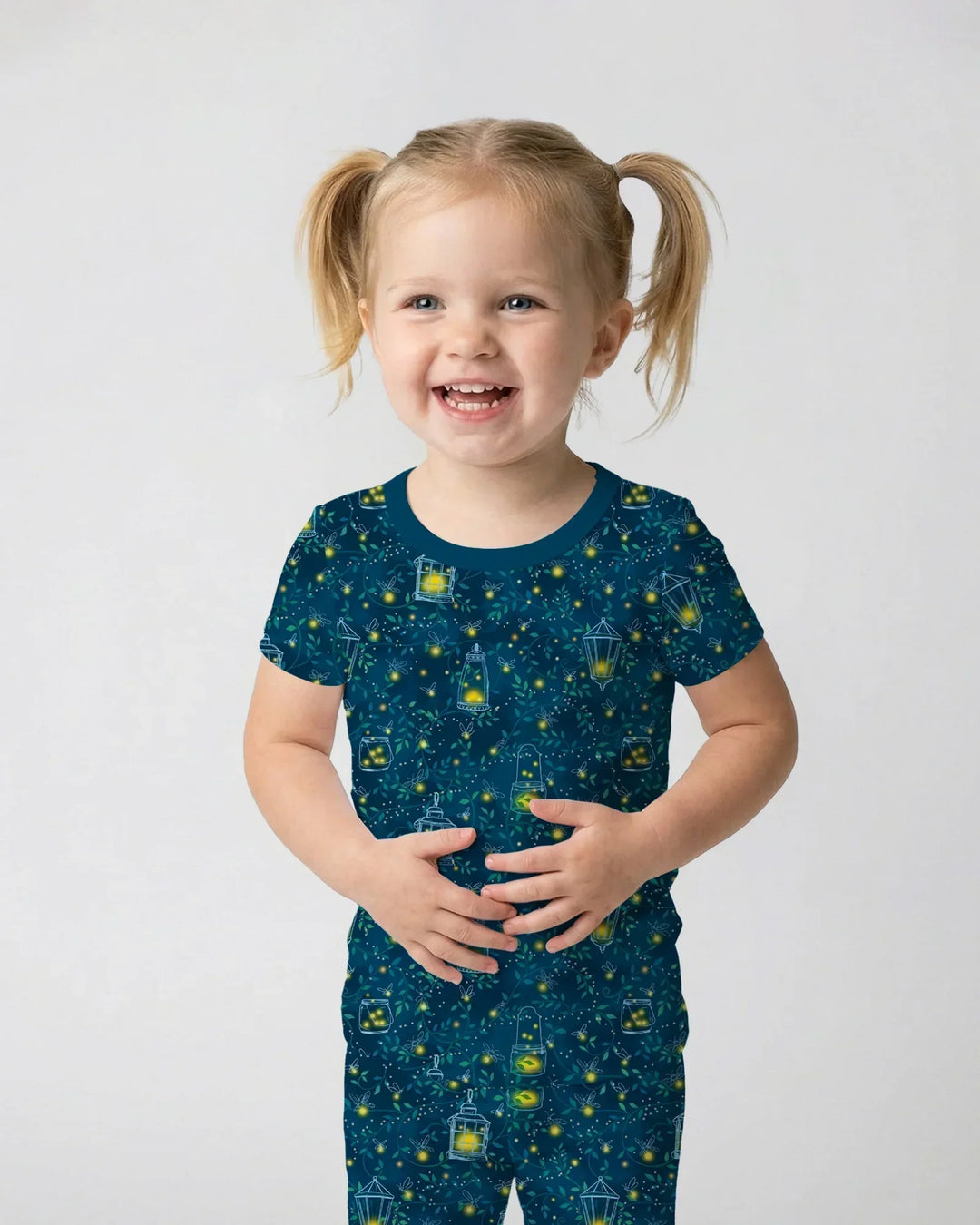 Zweiteiliges, kurzärmliges Pyjama-Set mit Marienkäfern