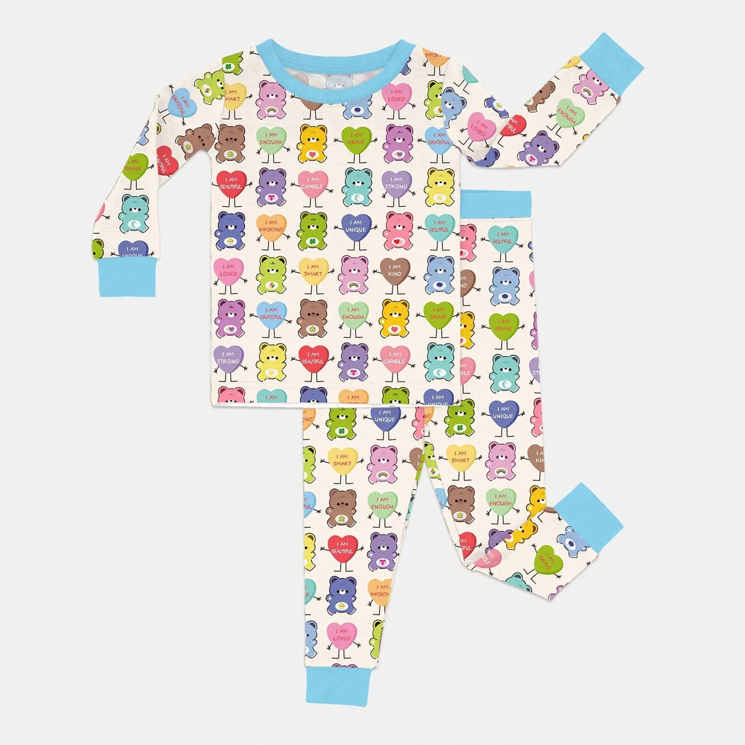 Zweiteiliges Langarm-Pyjama-Set mit Sommerfrüchten