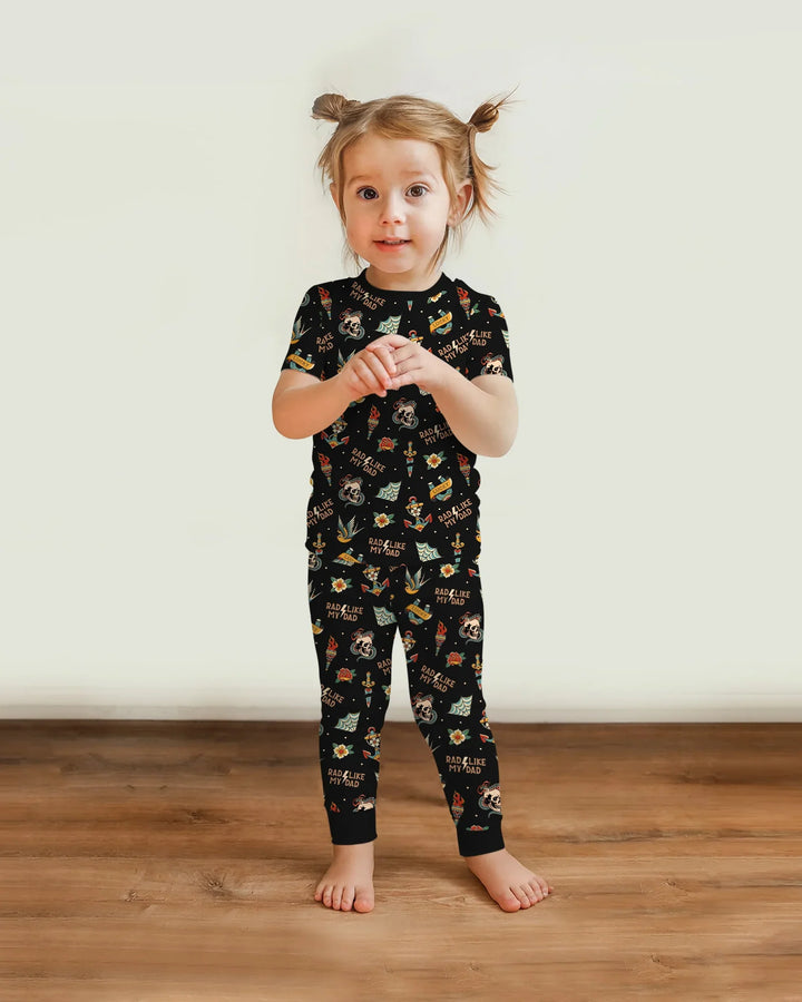 Zweiteiliges, kurzärmliges Pyjama-Set mit Marienkäfern