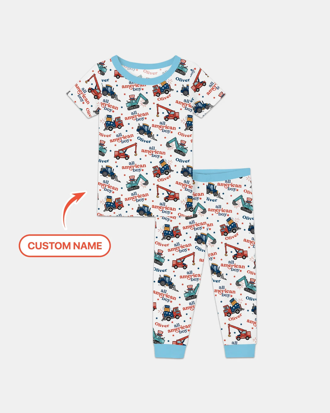 Zweiteiliges, kurzärmliges Pyjama-Set mit Marienkäfern