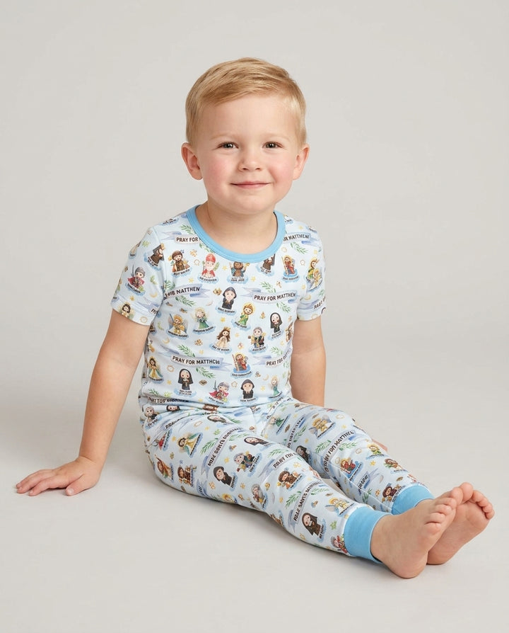 Zweiteiliges, kurzärmliges Pyjama-Set mit Marienkäfern